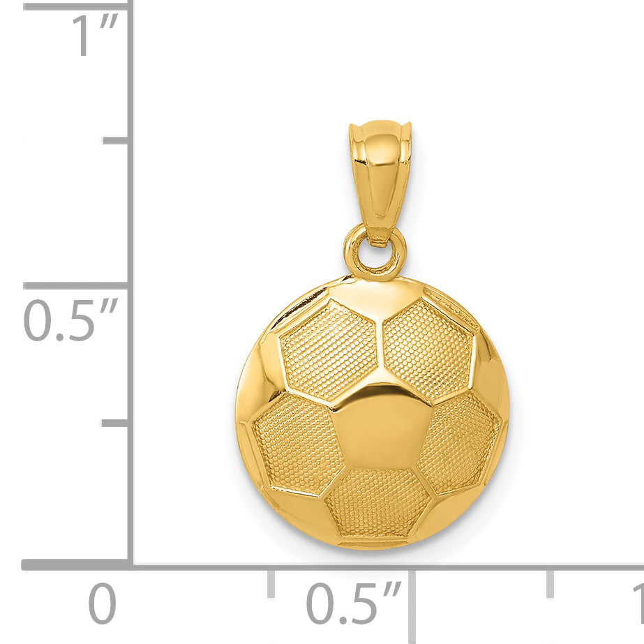 14k Soccer Ball Pendant