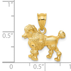 14k Poodle Dog Charm