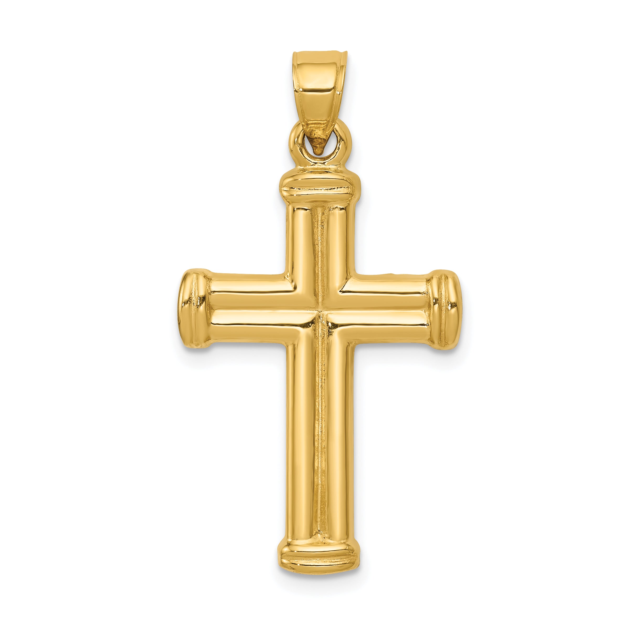 14k Hollow Cross Pendant