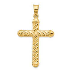 14k Hollow Cross Pendant