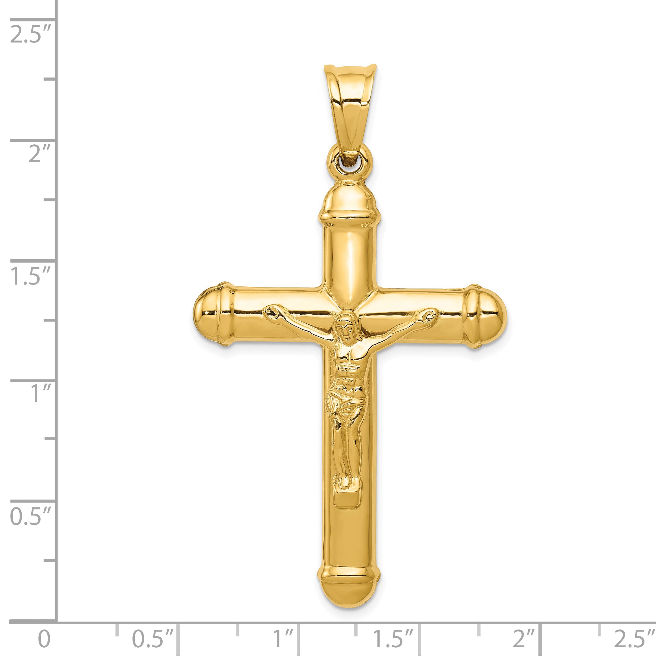 14K Reversible Crucifix Pendant