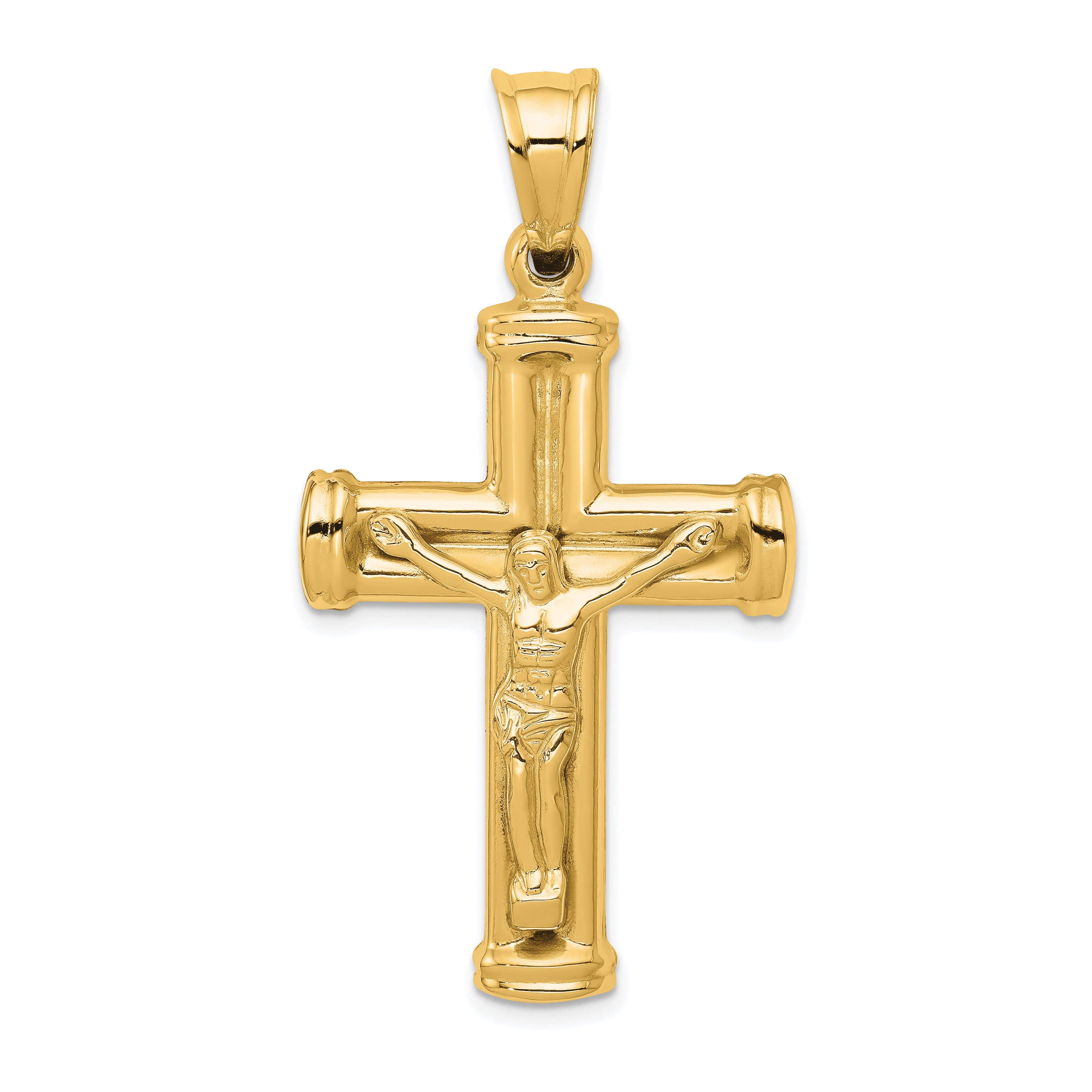 14K Reversible Crucifix Pendant