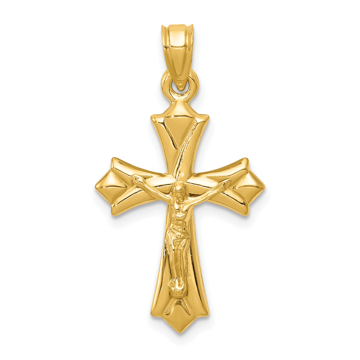 14K Reversible Crucifix Pendant