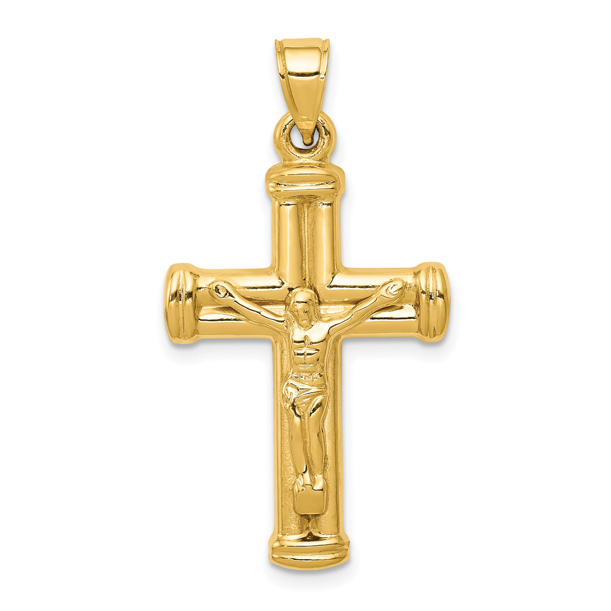 14K Reversible Crucifix Pendant