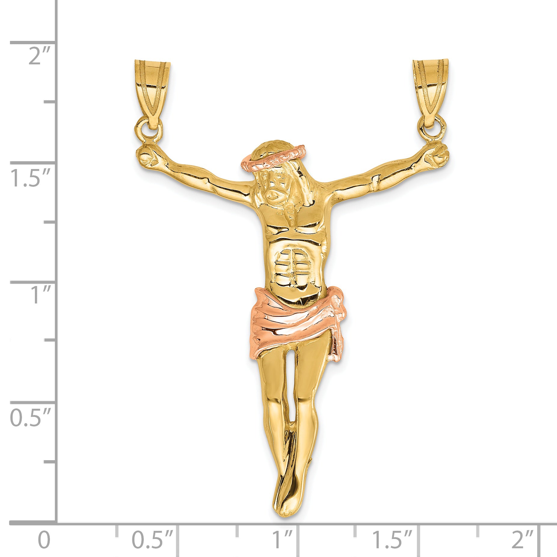 14k Two-tone Rose Corpus Pendant