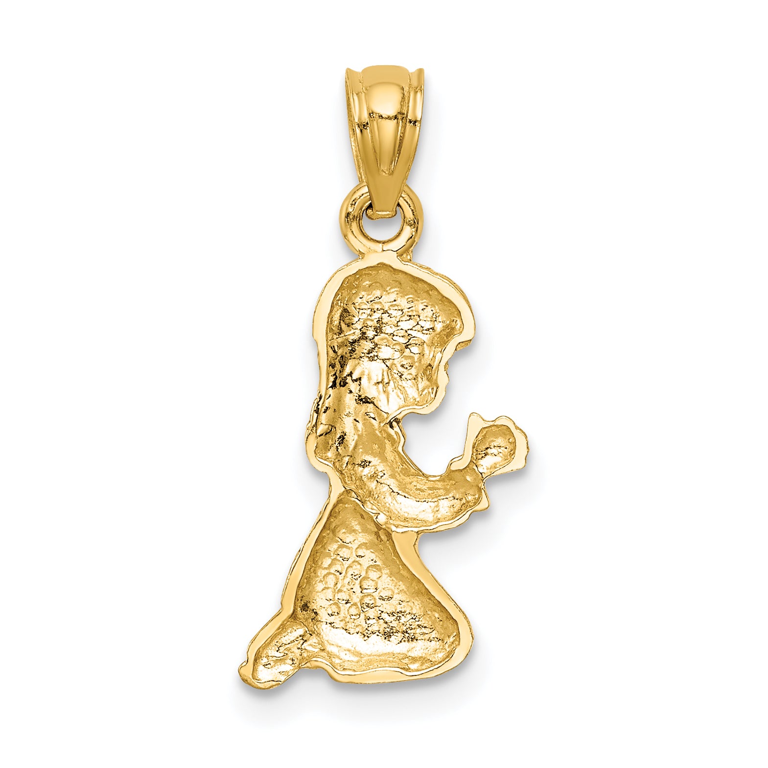 14k Praying Girl Pendant