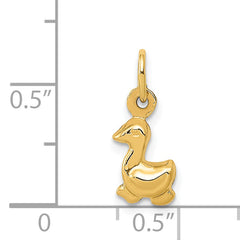 14K Gold 3D Duck Charm Pendant with Elegant Themed Design