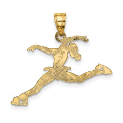 14k Ice Skater Jumping Charm