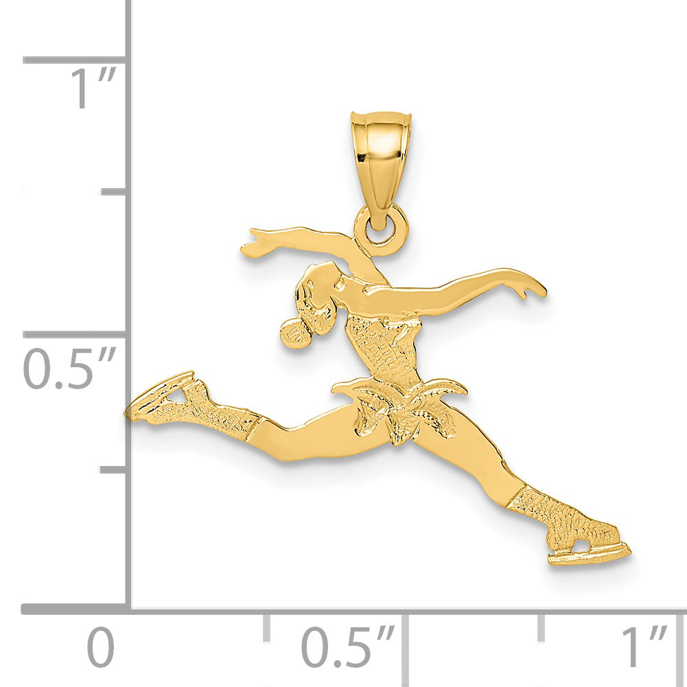 14k Ice Skater Jumping Charm