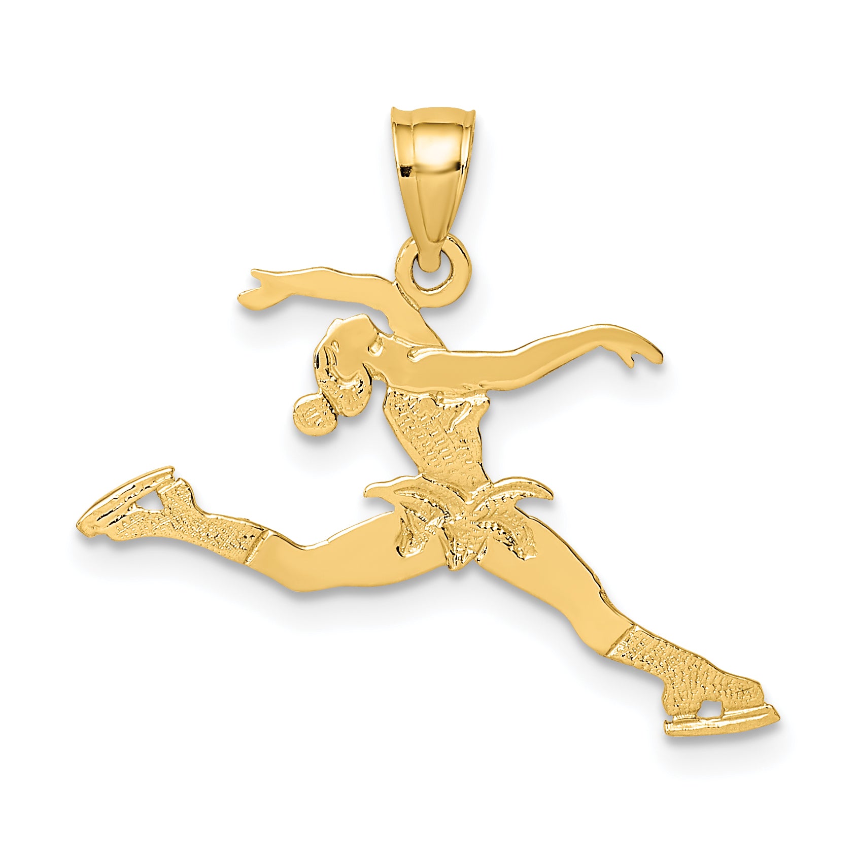 14k Ice Skater Jumping Charm