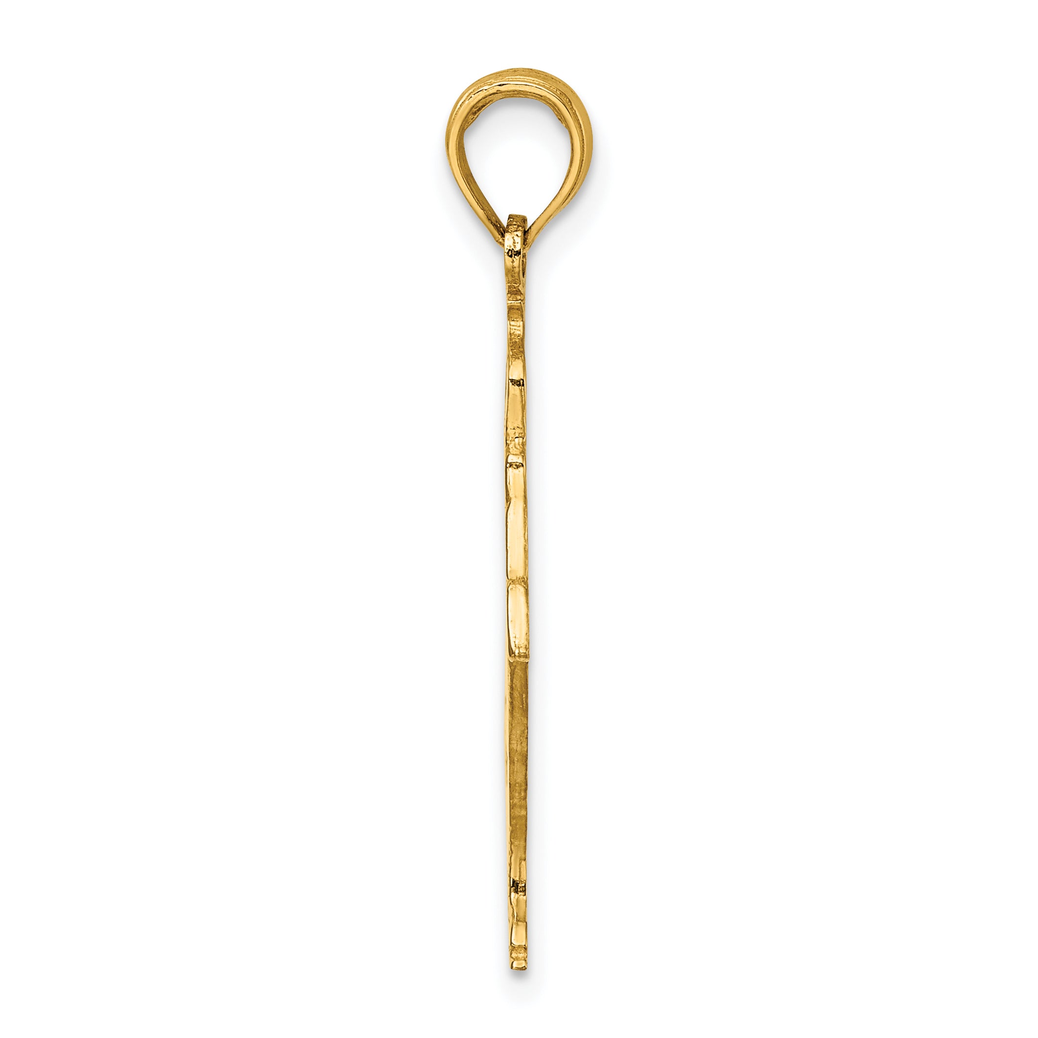 14k Ice Skater Turning Charm