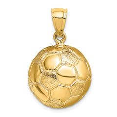 14k 3-D Soccerball Charm