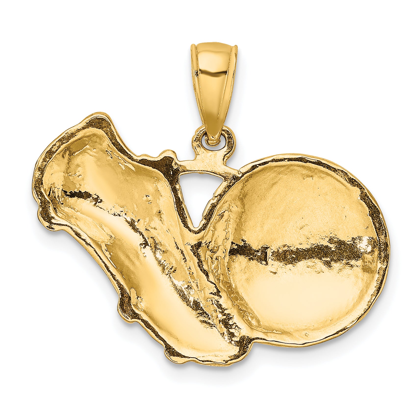 14k Soccer Shoe Kicking Ball Charm