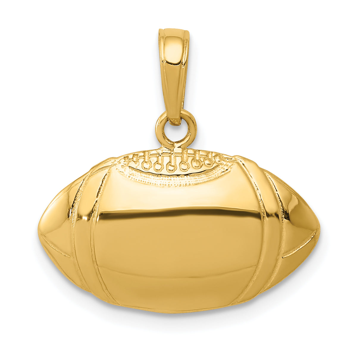 14k Football Profile Pendant