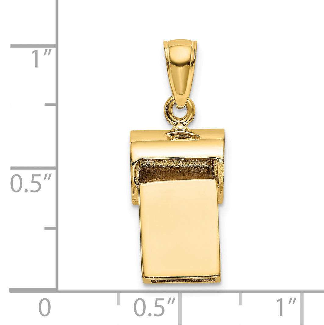 14k 3-D Whistle Charm