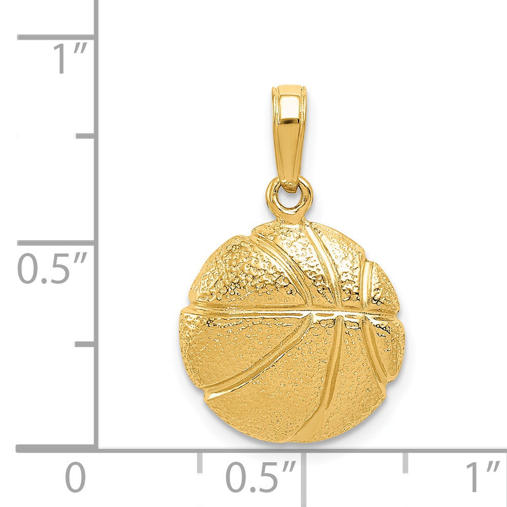 14k Basketball Pendant