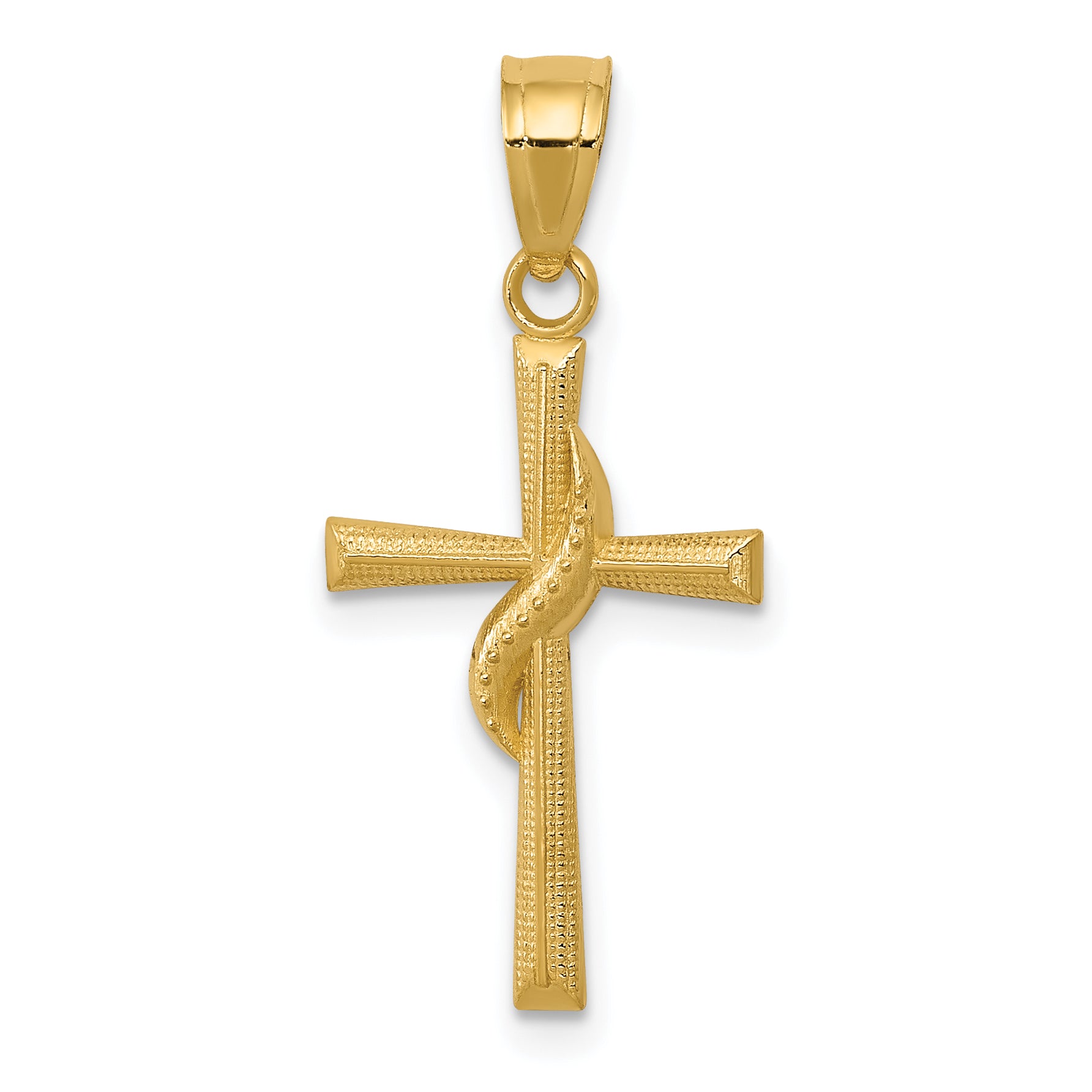 14k Polished Cross Pendant