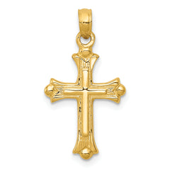 14k Budded Cross Charm