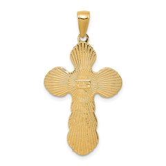 14k Satin Crucifix Pendant