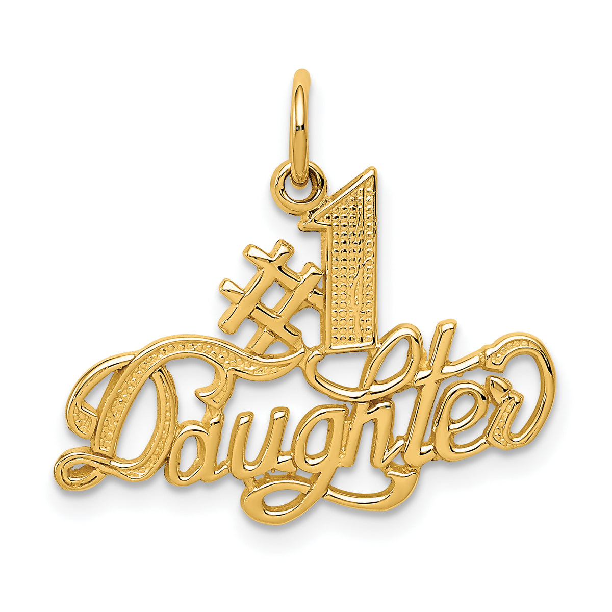 14k #1 DAUGHTER Charm