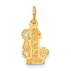 14k #1 DAD Charm