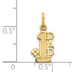 14k #1 DAD Charm