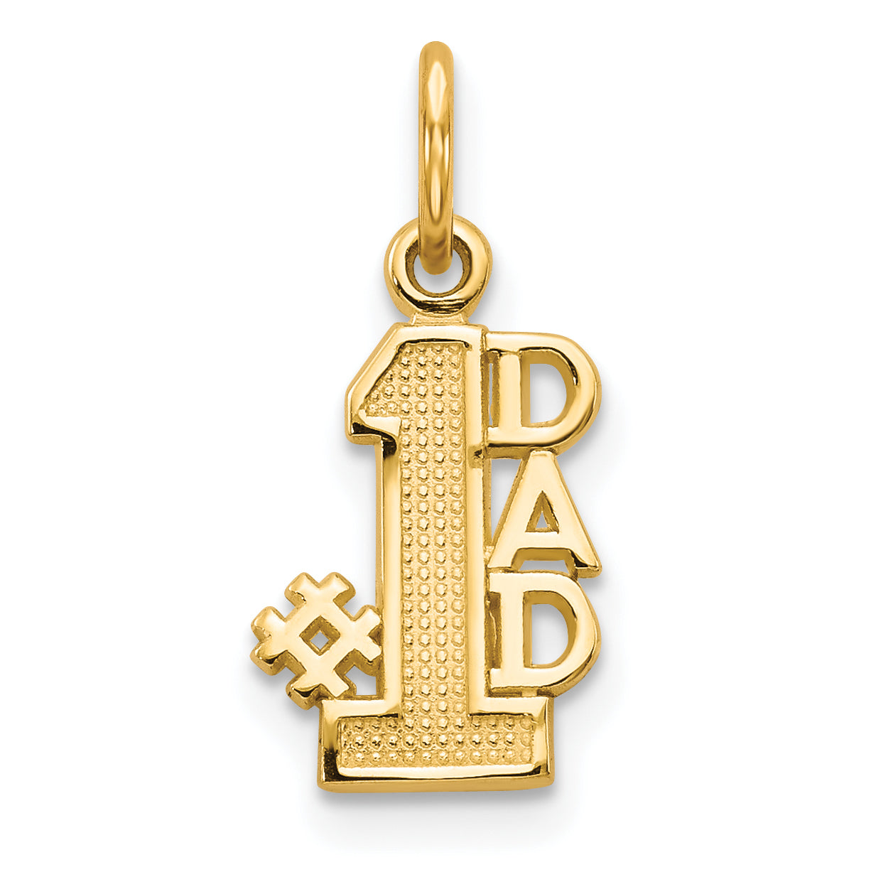 14k #1 DAD Charm