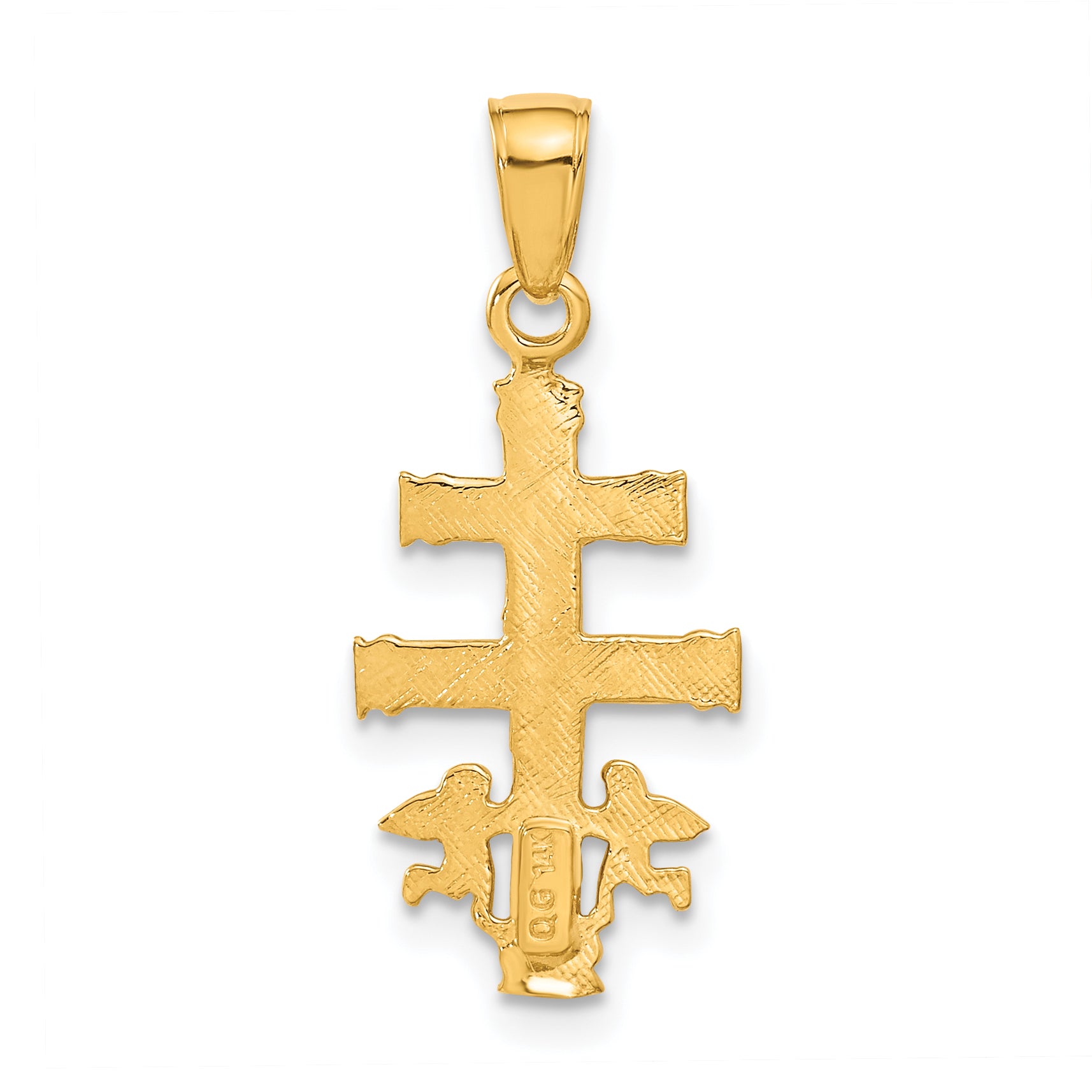 14k Cara Vaca Crucifix Pendant