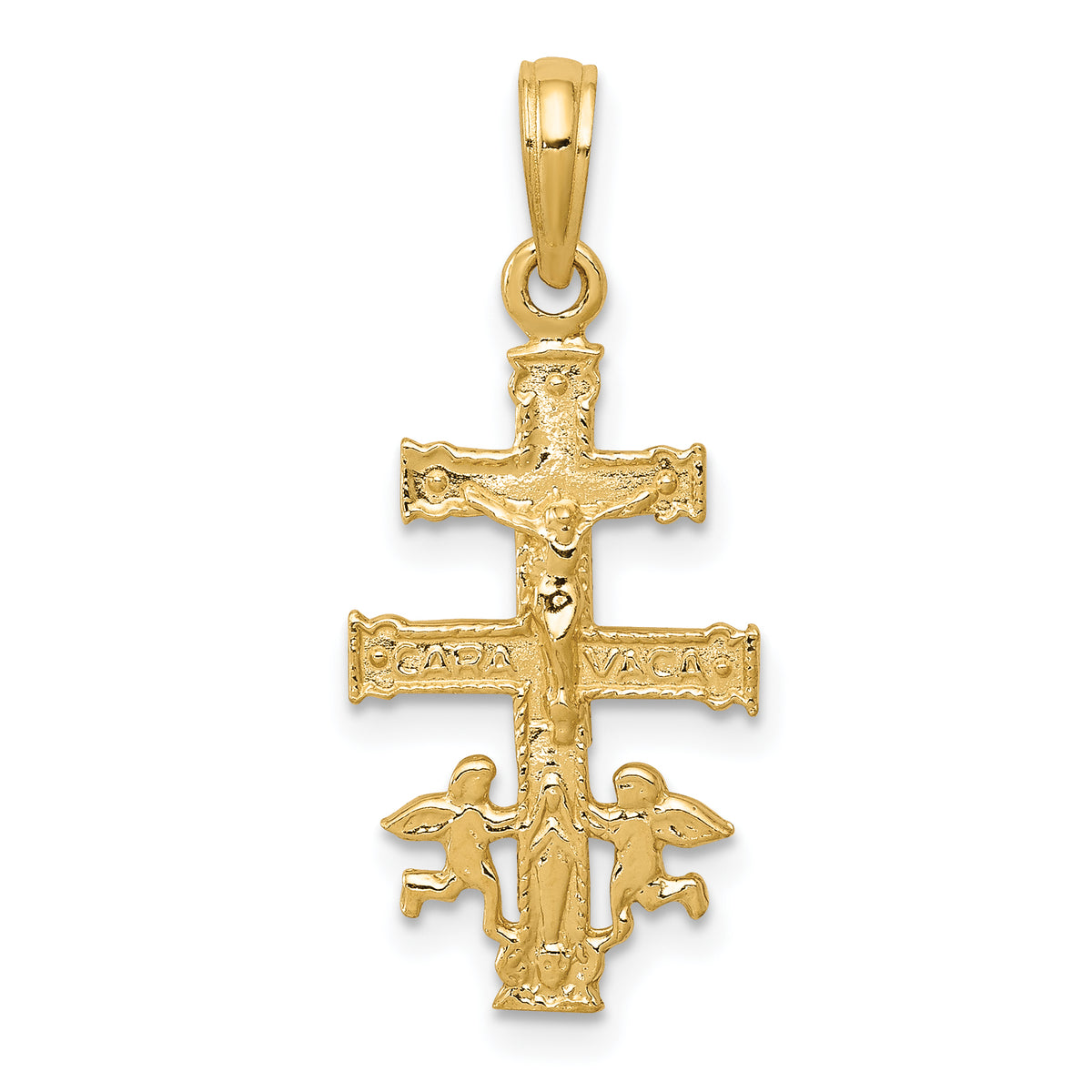 14k Cara Vaca Crucifix Pendant