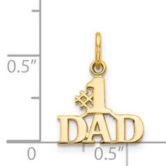 14k #1 DAD Charm