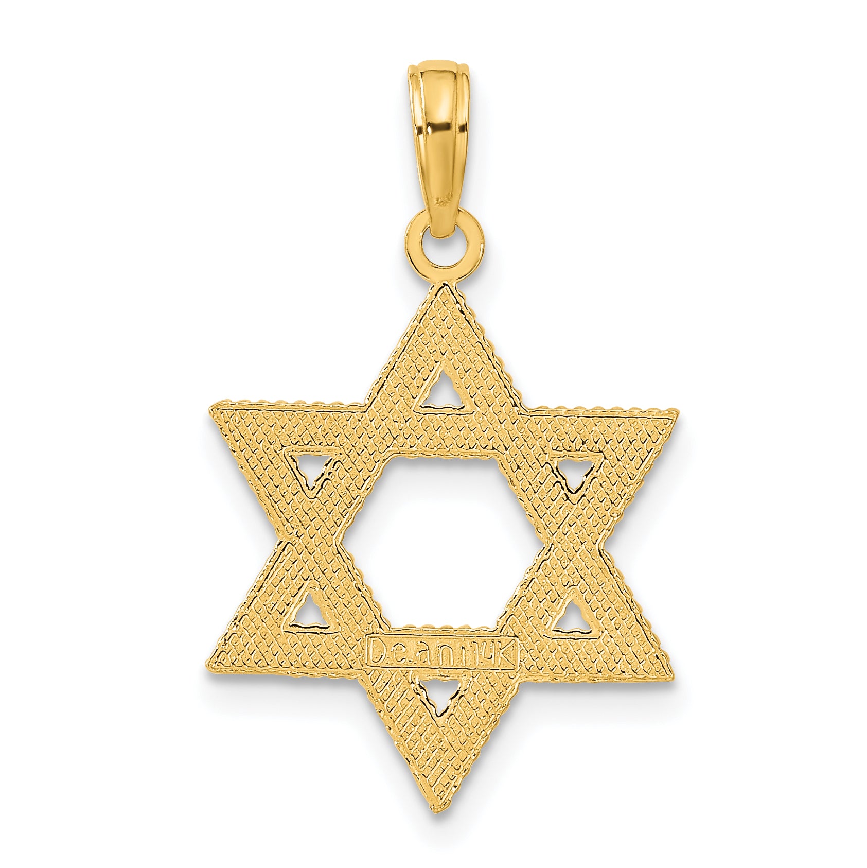 14K Gold Star of David Pendant with Solid Cast Design Elegant and Timeless