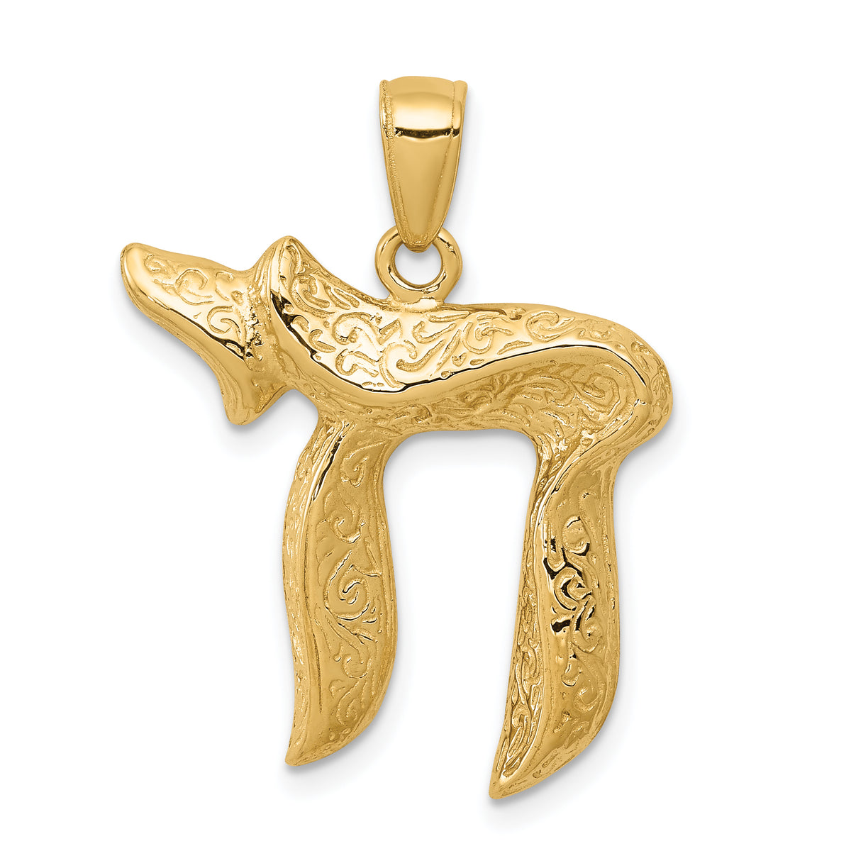 14K Jewish Chai (Long Life) Pendant