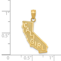 14k CALI GIRL State Map Pendant