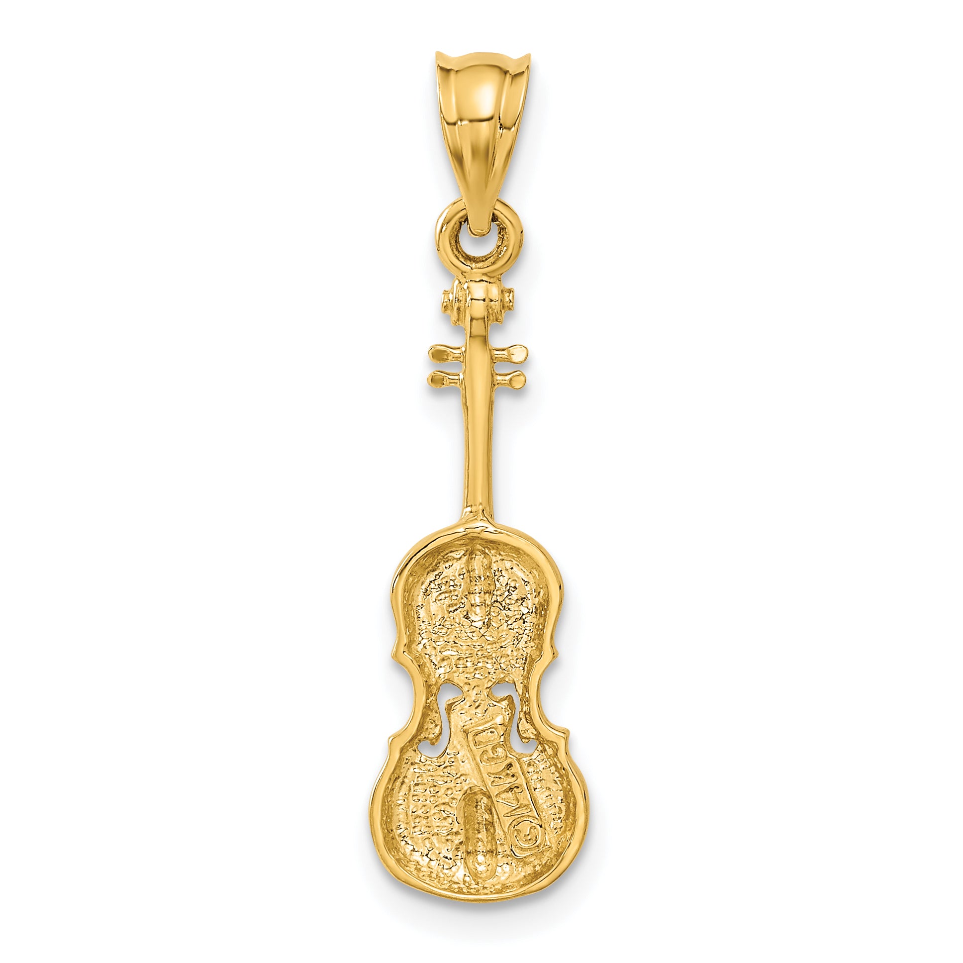 14k 2D Violin Charm