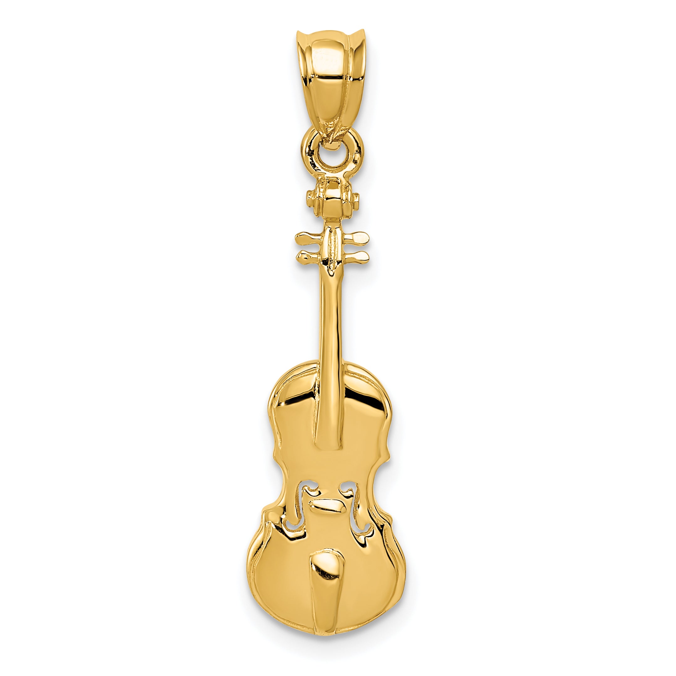 14k 2D Violin Charm