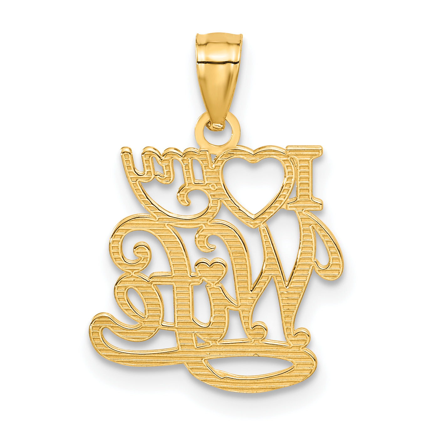 14k I LOVE MY WIFE Pendant