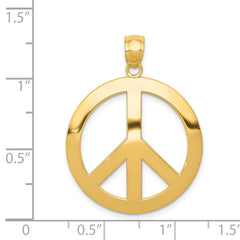 14k Peace Sign Pendant