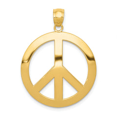 14k Peace Sign Pendant