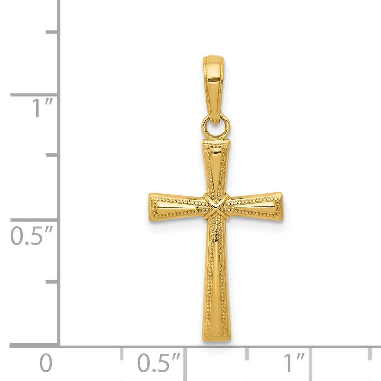 14K Diamond-cut X Cross Pendant