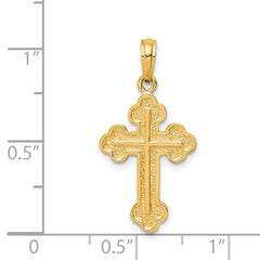 14K Budded Cross Pendant