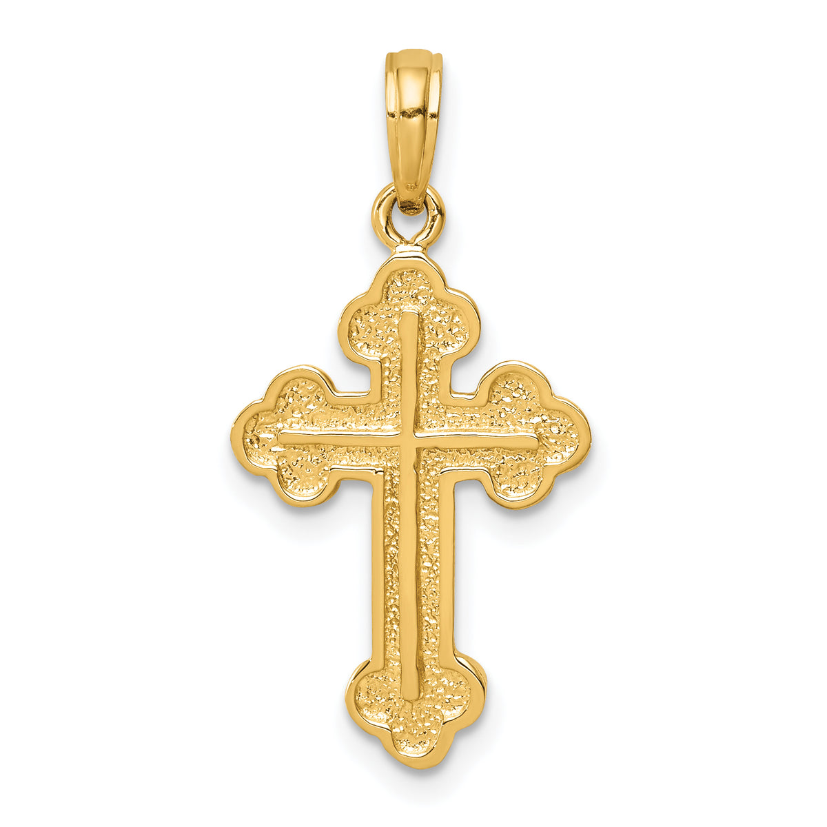 14K Budded Cross Pendant