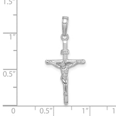 14K White Gold Stick Style Crucifix Pendant