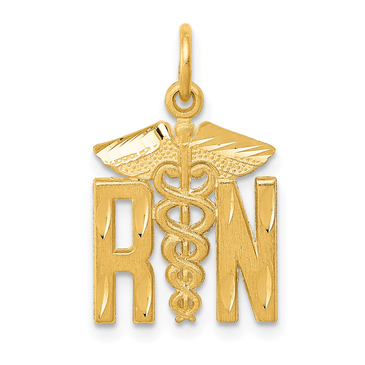 14k RN Nurse Charm