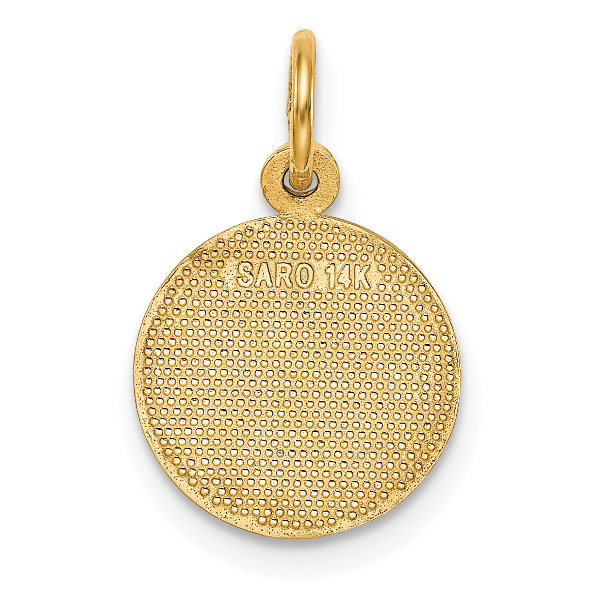 14K Gold Graduation Charm with Textured Back  Elegant Gift-Ready Design