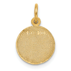 14K Gold Graduation Charm with Textured Back – Elegant Gift-Ready Design