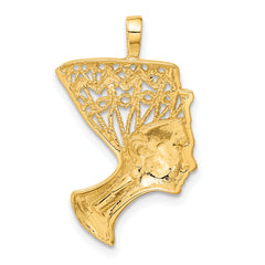 14k Satin & D/C Nefertiti Charm