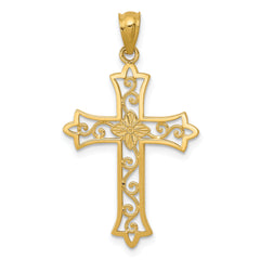 14k Yellow Gold Cross Pendant