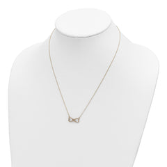 14k Polished Infinity w/Heart Necklace