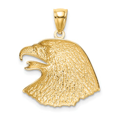 14K Diamond-Cut Eagle Pendant