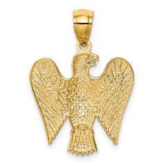 14K w/White Rhodium Eagle Pendant